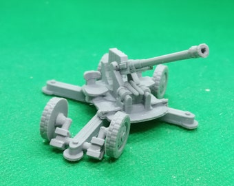 1/72 scale Bofors 40 mm anti-aircraft auto-canon (travel position), World War Two, WW 2, 3D printed, wargaming, modelling
