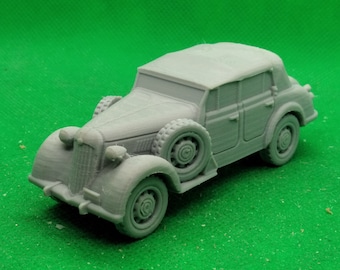 1/56 scale Italian Alfa Romeo 6C 2500 Coloniale Staff Car, World War Two, WW 2, Northern Africa, 3D printed, wargaming, modelling