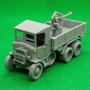 1/72 scale Italian Fiat SPA Dovunque 35 off-road truck with Breda 35 auto-canon en portée, World War Two, 3D printed, wargaming, modelling