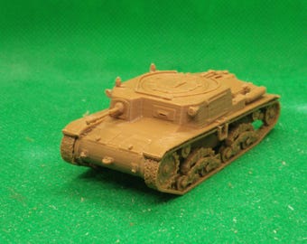 1/72 scale Italian Carro Comando M41 command tank (13.2mm Breda), World War Two, Northern Africa Campaign, 3D printed, wargaming, modelling