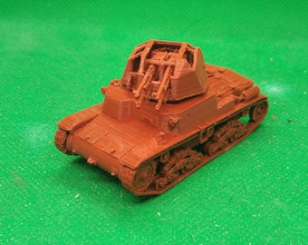 1/72 scale Italian Carro Contraereo M15/42 self-propelled gun (Semovente da 20/70), World War Two, WW 2, 3D printed, wargaming, modelling