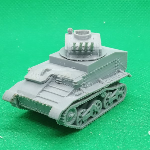 1/72 scale British Light Tank Mk VI AA Mk II, World War Two, WW2, Northern African Campaign, 3D printed, wargaming, modelling