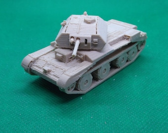 Tanque britânico A13 Mk II Cruiser Mk IV (blindagem extra) em escala 1/72, Segunda Guerra Mundial, Batalha da França, Campanha do Deserto, impressão 3D, jogos de guerra, modelo