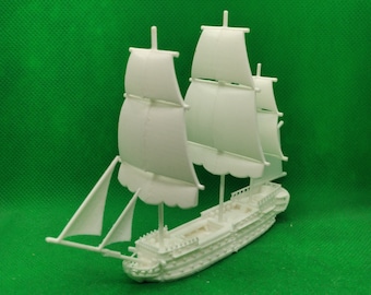 1/700 scale French Téméraire class ship of the line (74-gun), suitable for Black Seas, XVIII, Napoleonic, 3D printed, wargaming, modelling