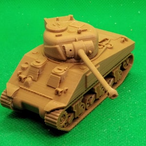 Tanque mediano británico Sherman IC Firefly (variante estadounidense M4), Segunda Guerra Mundial, campaña de Europa occidental, impreso en 3D, juegos de guerra