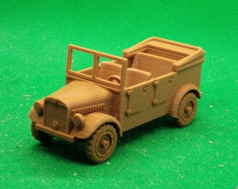 1/56スケールのドイツ製メルセデスベンツW152タイプG5オフロードカー（ドアとカバーを折りたたんだ状態）、第二次世界大戦、WW2、3Dプリント、ウォーゲーム、モデル