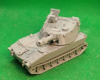 Schaal 1:72 Verenigde Staten M109 155 mm zelfrijdende houwitser, NAVO, Koude Oorlog, Vietnamoorlog, 3D-geprint, wargaming, modellering