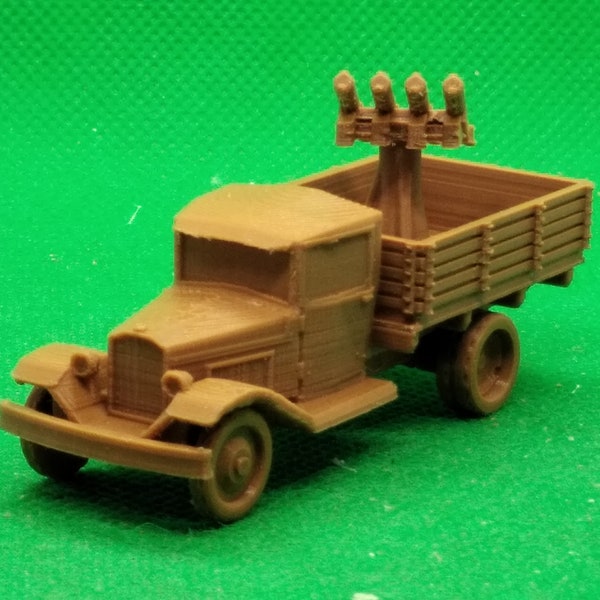 1/72 scale Soviet GAZ-MM truck (various armament and tarpaulin options), transport truck, World War Two, WW 2, 3D print, wargaming, model