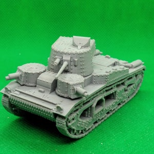 1/72 scale British Vickers Medium Mk III tank, Inter-War, 3D printed, wargaming