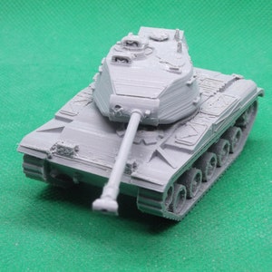 1/72 escala US M41 Walker Bulldog tanque ligero con torreta bullicioso contenedor de estiba, posguerra, Vietnam, guerra civil libanesa, impreso en 3D, wargaming