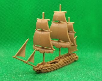 1/700 scale USS John Adams frigate (30-gun), 5th Rate, Black Seas, XVIII, Napoleonic, 3D printed, wargaming, modelling