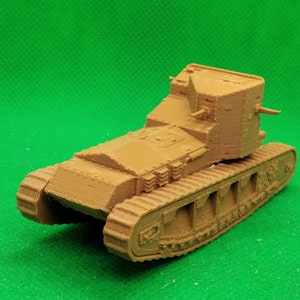 1/72 scale British Medium Mark A Whippet, World War One, WW 1, Russian Civil War, 3D printed, wargaming, modelling