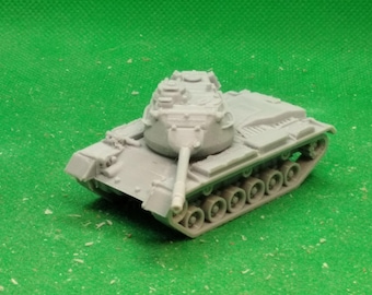 1/100 scale Spanish M47E1 Patton medium tank (round muzzle), NATO, Cold War, 3D print, wargaming, modelling