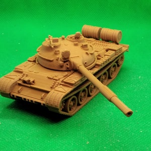 1/72 scale Russian T-62 main battle tank, Cold War, Warsaw Pact, Yom Kippur War, Iran-Iraq War, Gulf War, Iraq War, 3D printed, wargaming