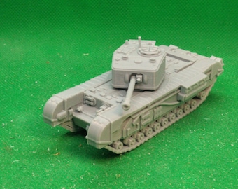Schaal 1:72 Britse Churchill Mk VII-infanterietank, Tweede Wereldoorlog, Tweede Wereldoorlog, Noordwest-Europese campagne, Koreaanse oorlog, 3D-geprint, wargaming