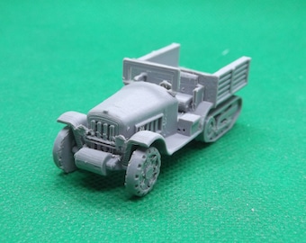 Trator de artilharia polonês Citroen-Kégresse C4P17 em escala 1/72, Segunda Guerra Mundial, Batalha da Polônia, impresso em 3D, para jogos de guerra e modelismo.