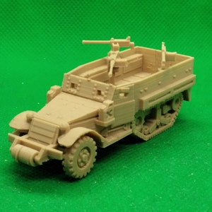 Veículo blindado de transporte de pessoal M3 dos Estados Unidos em escala 1/72 (produção inicial), Segunda Guerra Mundial, 2ª Guerra Mundial, impressão 3D, jogos de guerra