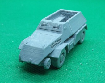 Schaal 1:72 Duitse Laffly W15T Becker 4-rad pantserwagen, Tweede Wereldoorlog, Tweede Wereldoorlog, Campagne Normandië, 3D-print, wargaming, modellering