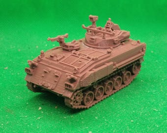 Miniatura em escala 1/72 do veículo antitanque britânico FV438 Swingfire, Guerra Fria, BAOR (Forças Armadas Britânicas da Reno), OTAN, impressa em 3D, para jogos de guerra e modelismo.