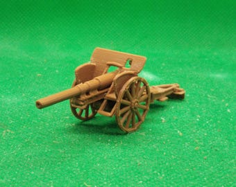 Canhão de campanha Feldkanonne 16 (7,57 cm FK 16) em escala 1/72, com 2 unidades, utilizado na Primeira e Segunda Guerra Mundial. Impresso em 3D para jogos de guerra e modelismo.