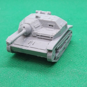 1/56 scale Polish TKS 20 mm auto-canon armed tankette, World War Two, WW2, Polish Campaign, 3D printed, wargaming, modelling, Bolt Action