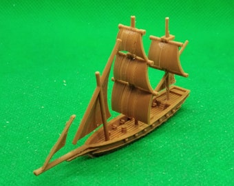 2 X 1/700 scale Tripoli polacre, unrated, suitable for Black Seas, XVIII, Napoleonic, 3D printed, wargaming, modelling