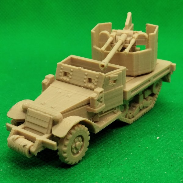 1/72 scale United States M15 half-track self-propelled anti-aircraft gun, World War Two, WW 2, 3D print, wargaming