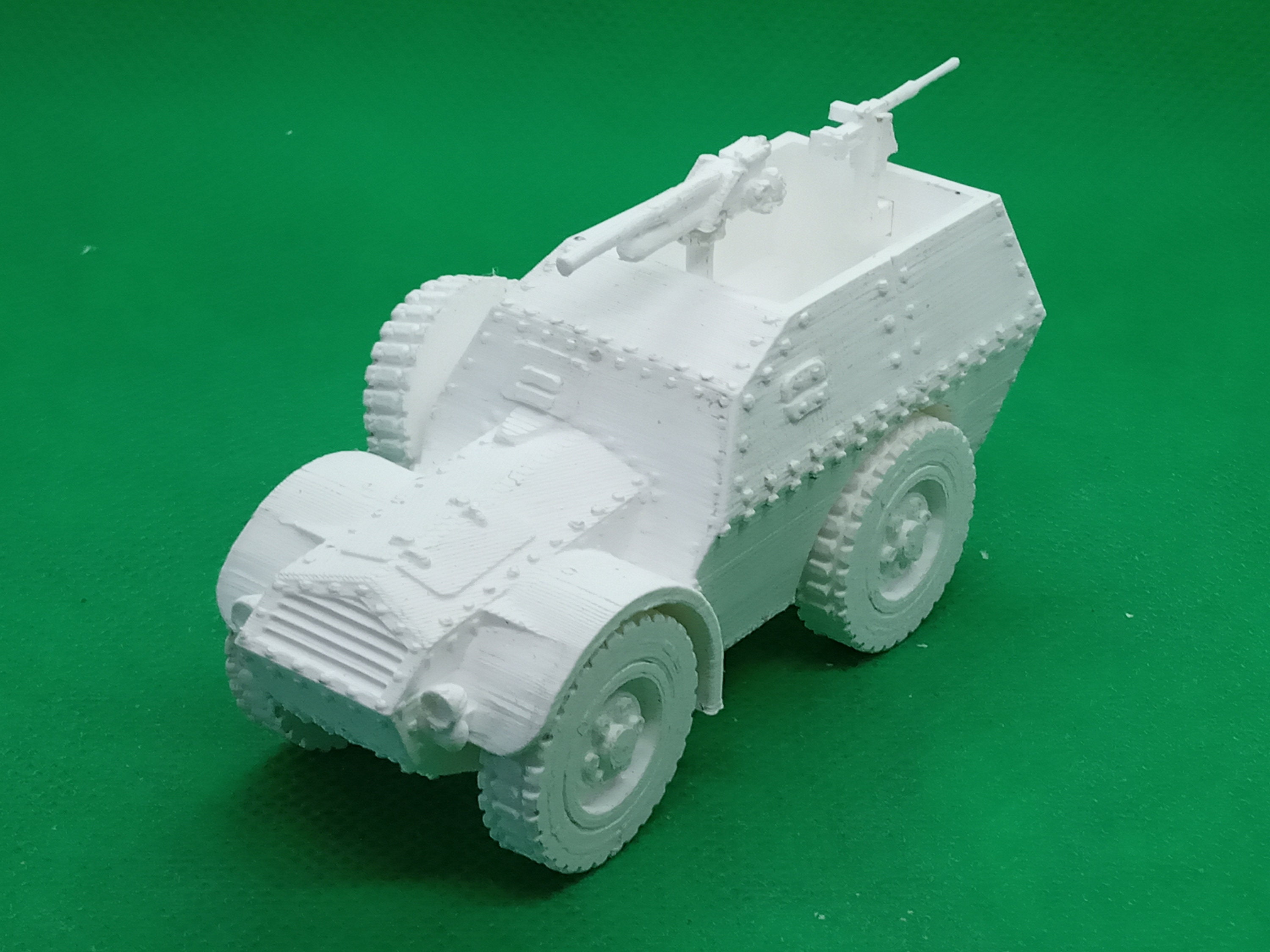 TWO 1:56 scale Italian AutoCarro Armored Cars suitablefor Bolt Action TWO 1:56 scale Italian AutoCarro Armored Cars suitablefor Bolt Action