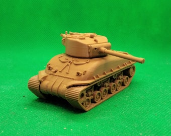 1/72スケール アメリカ軍 シャーマンM4A1(76) HVSS中戦車、第二次世界大戦、西ヨーロッパ戦線、3Dプリント、ウォーゲーム、モデル