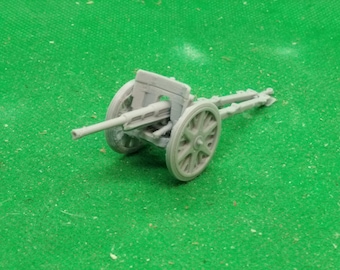 1/72 scale 4 x Italian 75 mm Canonne da 75/32 Mod. 37 field gun (travel position), World War Two, WW2, 3D printed, wargaming, modelling