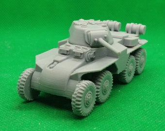 1/72 scale US made T18 Boarhound armored car, World War Two, WW 2, WW2, North Africa, 3D printed, wargaming, modelling