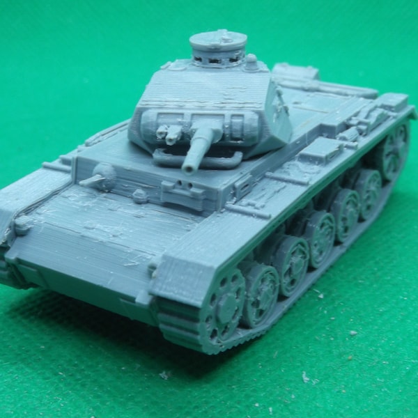 1/72スケール ドイツ軍 III号戦車 A型 中戦車、第二次世界大戦、ポーランド戦役、フランス侵攻、3Dプリント、ウォーゲーム、モデリング
