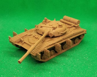 1/72スケールのソビエトT-64主力戦車（115mm砲と側面パネル）、冷戦、ワルシャワ条約機構、ロシア、ウクライナ、3Dプリント、ウォーゲーミング、モデル