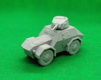 Schaal 1:72 Italiaanse pantserwagen SPA-Viberti AS43, Tweede Wereldoorlog, Tweede Wereldoorlog, 3D-geprint, wargaming, modellering