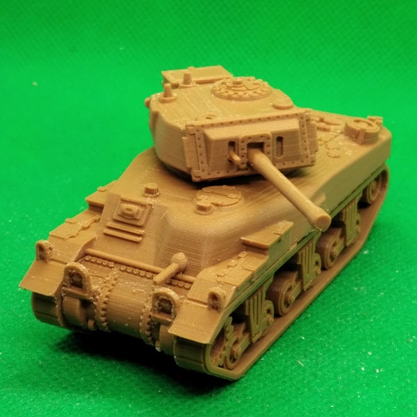 1/72 scale Canadian Ram Mk II cruiser tank (late production, turret box), World War Two, WW 2, 3D printed, wargaming, model