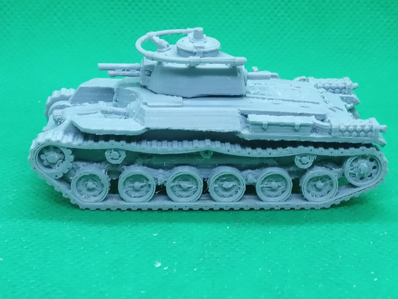 1/72 scale Japanese Type 97 Chi-Ha medium tank with antenna, World War Two, WW 2, Sino-Japanese War, 3D printed, wargaming, modelling image 4