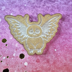 2 inch, moth man mold, silicone mold, mold, resin mold, mystical animal mold, nature mold, cryptid mold, craft mold, molds, mothman mold