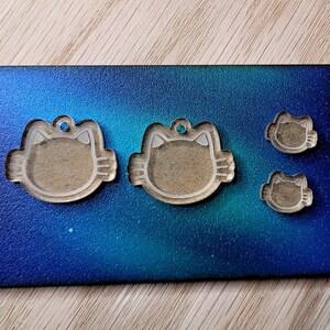 1 inch, cat earring mold, kitten mold, cat mold, Earring mold, cat dangle earring mold, silicone mold, mold, cat head earring mold