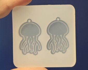 1.25 inch, Jellyfish earring mold, sea turtle earring mold, Earring mold, silicone earring mold, earring mold, ocean animal earring mold