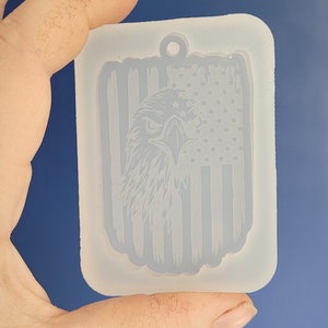 2.5 inch, eagle mold, resin mold, flag mold, freedom mold, American flag mold, resin mold, keychain mold, land of the free mold, mold