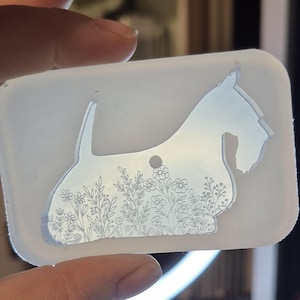 2.5 inch, scottish terrier mold, dog mold, puppy mold, dog keychain mold, pet mold, silicone mold, resin mold, mold, show dog mold