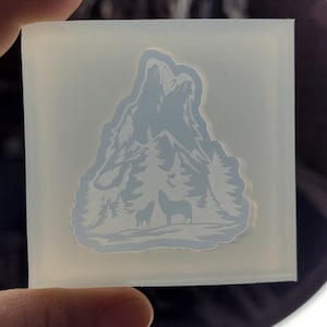 2 inch, wolf mold, wilderness mold, howling wolf mold, animal mold, wild animal mold, camping mold, silicone mold, dog mold, resin mold