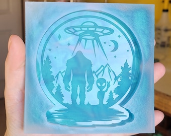 Alien mold, ufo mold, sasquatch mold, extraterrestrial mold, spaceship mold, silicone mold, resin mold, wax mold, mold, abduction mold