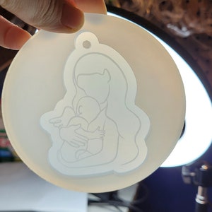 3.5 inch, angel ornament mold, angel mold, resin mold, baby memorial mold, memorial mold, infant memorial mold, in memory of mold
