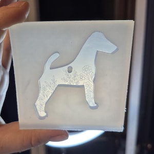 2.5 inch, smooth fox terrier mold, dog mold, puppy mold, dog keychain mold, pet mold, silicone mold, resin mold, mold, show dog mold
