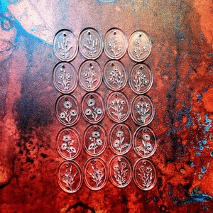 1 inch, Floral earring mold, flower earring mold, Earring mold, silicone earring mold, flower mold, floral mold, cute earring mold