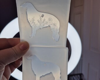 2.5 inch, show dog mold, dog mold, puppy mold, dog keychain mold, floral dog keychain mold, silicone mold, resin mold, pet mold