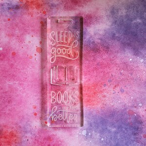 6 inch, Bookmark mold, Sleep is good book are better mold, reading mold, silicone mold, resin mold, librarian mold, mold, books mold