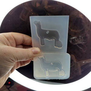 2-inch, sheep keychain mold, show sheep mold, sheep mold, ram mold, resin mold, show animal mold, Ewe mold, lamb mold, silicone mold, mold