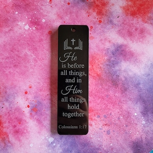 6 inch, Bookmark mold, He is before all things, and in him all things hold together mold, reading mold, silicone mold, resin mold, book mold